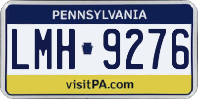 PA license plate LMH9276