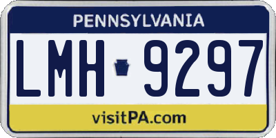PA license plate LMH9297