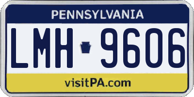 PA license plate LMH9606