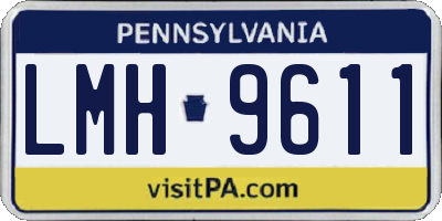 PA license plate LMH9611