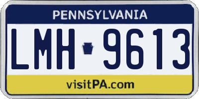 PA license plate LMH9613
