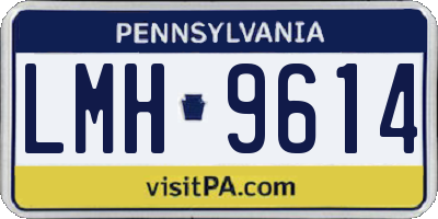 PA license plate LMH9614
