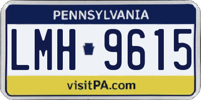 PA license plate LMH9615
