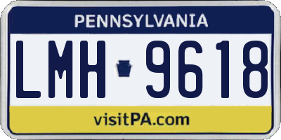 PA license plate LMH9618