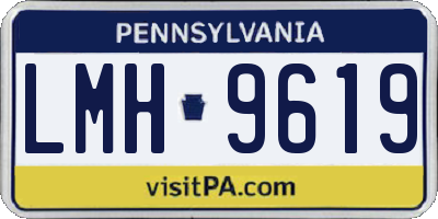 PA license plate LMH9619