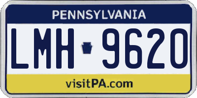 PA license plate LMH9620