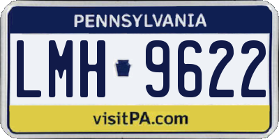 PA license plate LMH9622