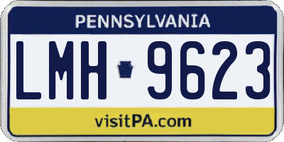 PA license plate LMH9623