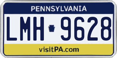 PA license plate LMH9628