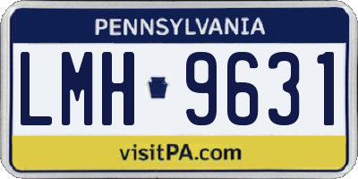 PA license plate LMH9631