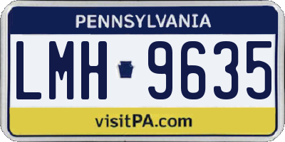 PA license plate LMH9635
