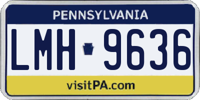 PA license plate LMH9636