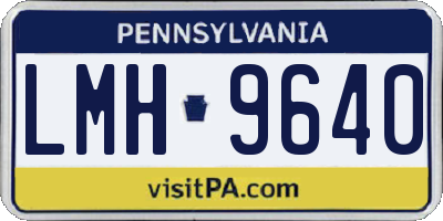 PA license plate LMH9640