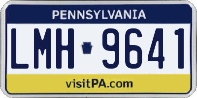 PA license plate LMH9641