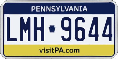 PA license plate LMH9644