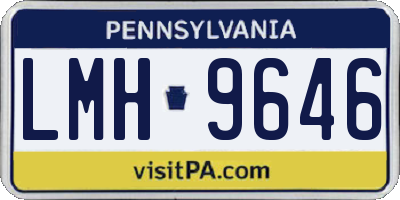 PA license plate LMH9646