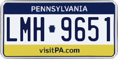 PA license plate LMH9651