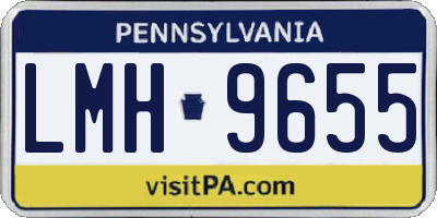 PA license plate LMH9655