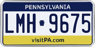 PA license plate LMH9675