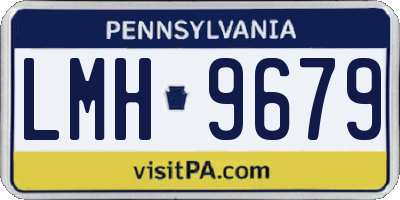 PA license plate LMH9679
