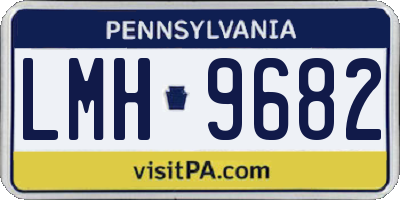 PA license plate LMH9682