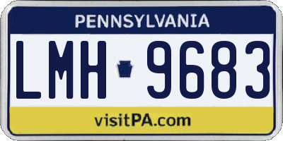 PA license plate LMH9683