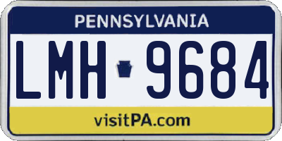 PA license plate LMH9684