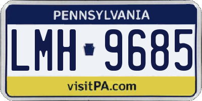 PA license plate LMH9685