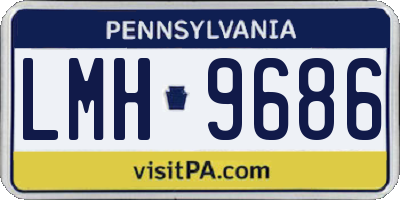 PA license plate LMH9686
