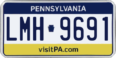 PA license plate LMH9691