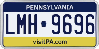 PA license plate LMH9696