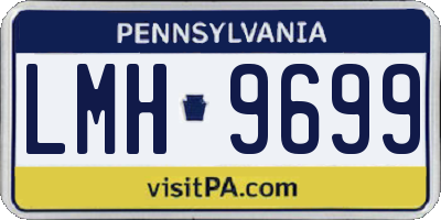 PA license plate LMH9699