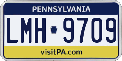 PA license plate LMH9709