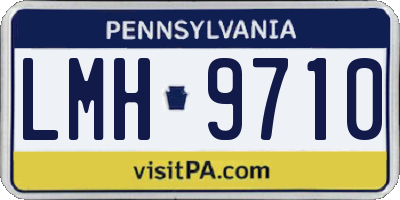 PA license plate LMH9710