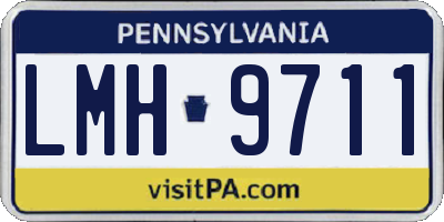 PA license plate LMH9711