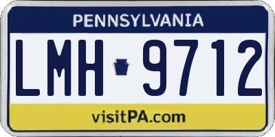 PA license plate LMH9712