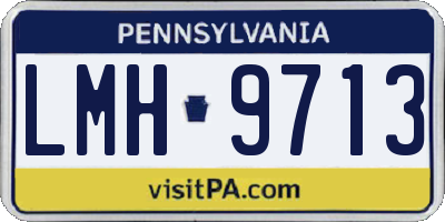 PA license plate LMH9713