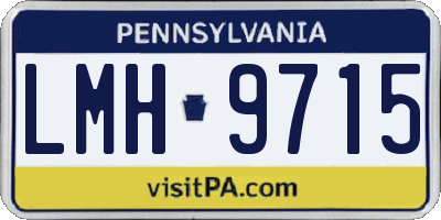 PA license plate LMH9715
