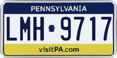 PA license plate LMH9717