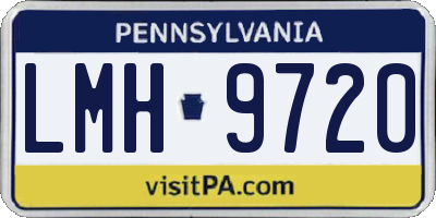 PA license plate LMH9720