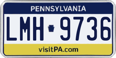 PA license plate LMH9736