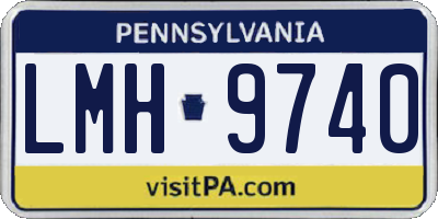 PA license plate LMH9740