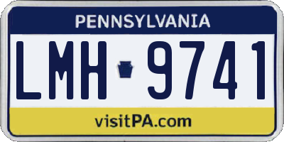 PA license plate LMH9741