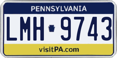 PA license plate LMH9743