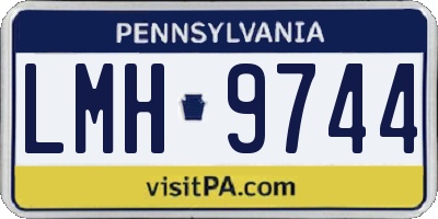 PA license plate LMH9744