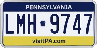 PA license plate LMH9747