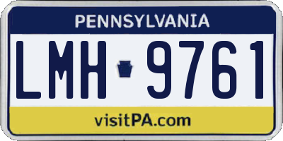 PA license plate LMH9761