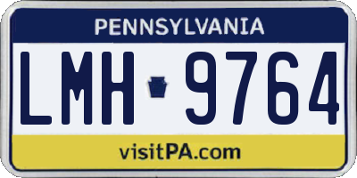 PA license plate LMH9764