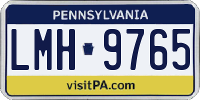PA license plate LMH9765