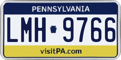 PA license plate LMH9766